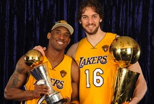 Pau Gasol Lakers Repeat NBA Champions 2010
