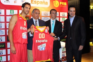 Spain 2011 Basketball Jersey Eurobasket Lithuania