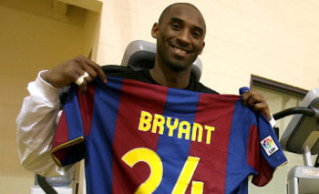 Kobe Bryant With FC Barcelona